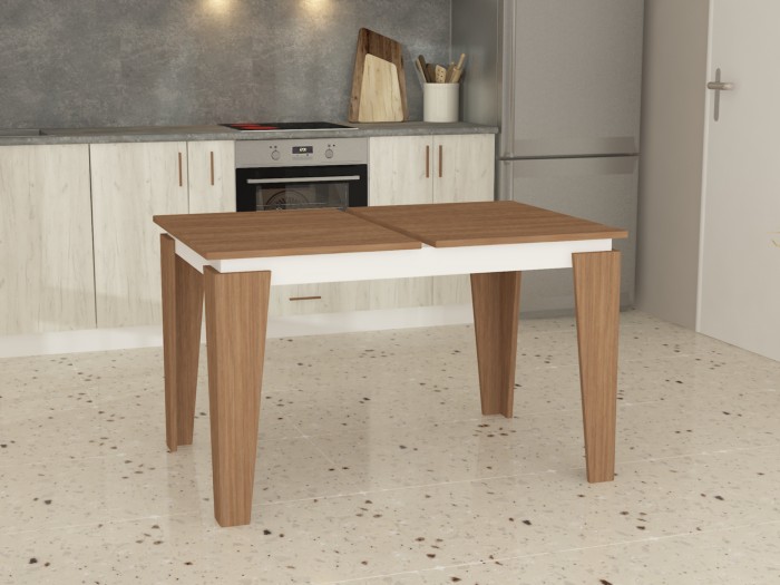 Трапезна разтегателна маса Рената (дъб амбер/бяло)